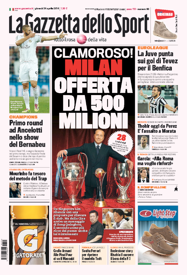 RASSEGNA – Offerta per il Milan RASSEGNA – Offerta per il Milan