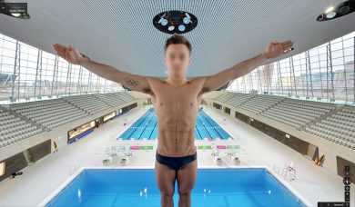 Google Street View nell’Aquatics Centre di Londra