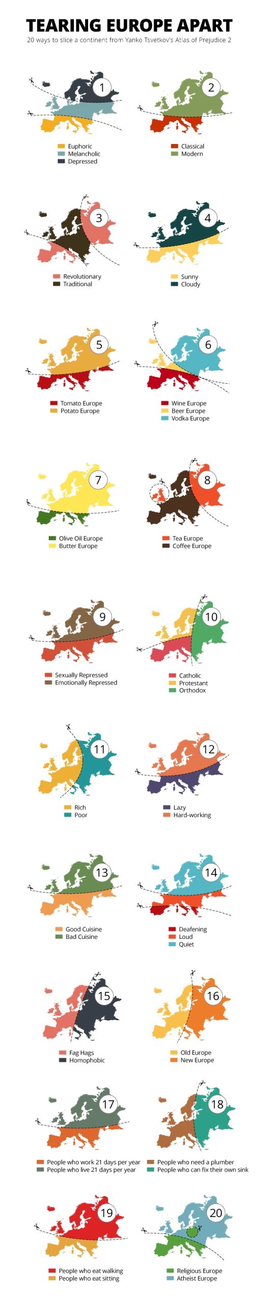 Venti pregiudizi sugli europei