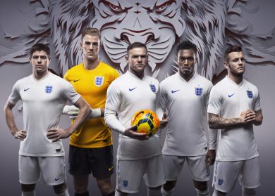 Mondiali 2014, le nuove maglie dell’Inghilterra