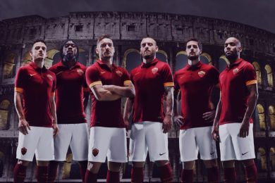 La nuova maglia della Roma
