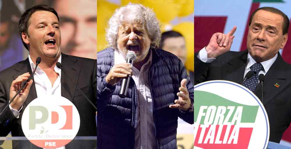 Renzi, Grillo, Berlusconi: ed ora? Renzi, Grillo, Berlusconi: ed ora?
