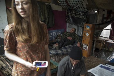 Vita quotidiana in Piazza Maidan, Kiev