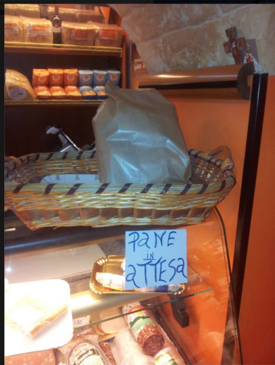 Dopo il “Caffè sospeso” arriva il “Pane in attesa”