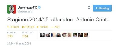 Conte, fumata bianca. Resta alla Juve