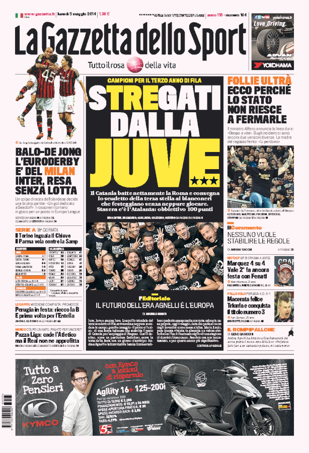 RASSEGNA – Juve, festa scudetto RASSEGNA – Juve, festa scudetto