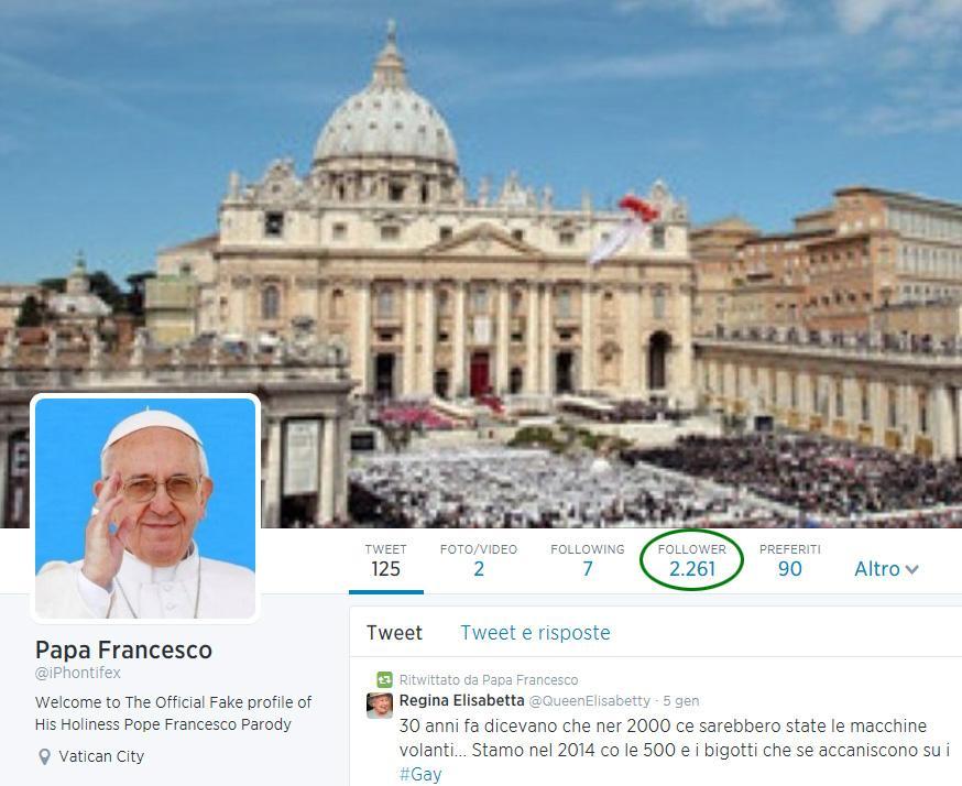 Il Papa tocca quota 14 milioni di fan su twitter