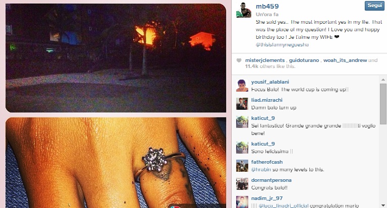 Balotelli si sposa (Fanny ha detto sì) Balotelli si sposa (Fanny ha detto sì)