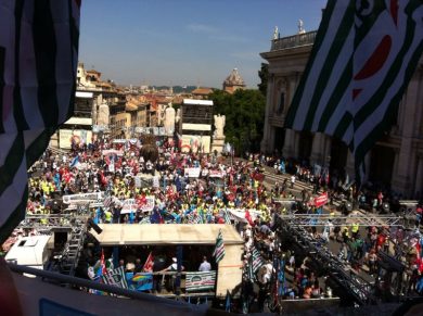 Lo sciopero a Roma? Peggio la pioggia…