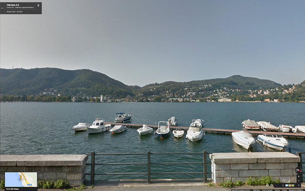 Google Street View sul Lago di Como Google Street View sul Lago di Como