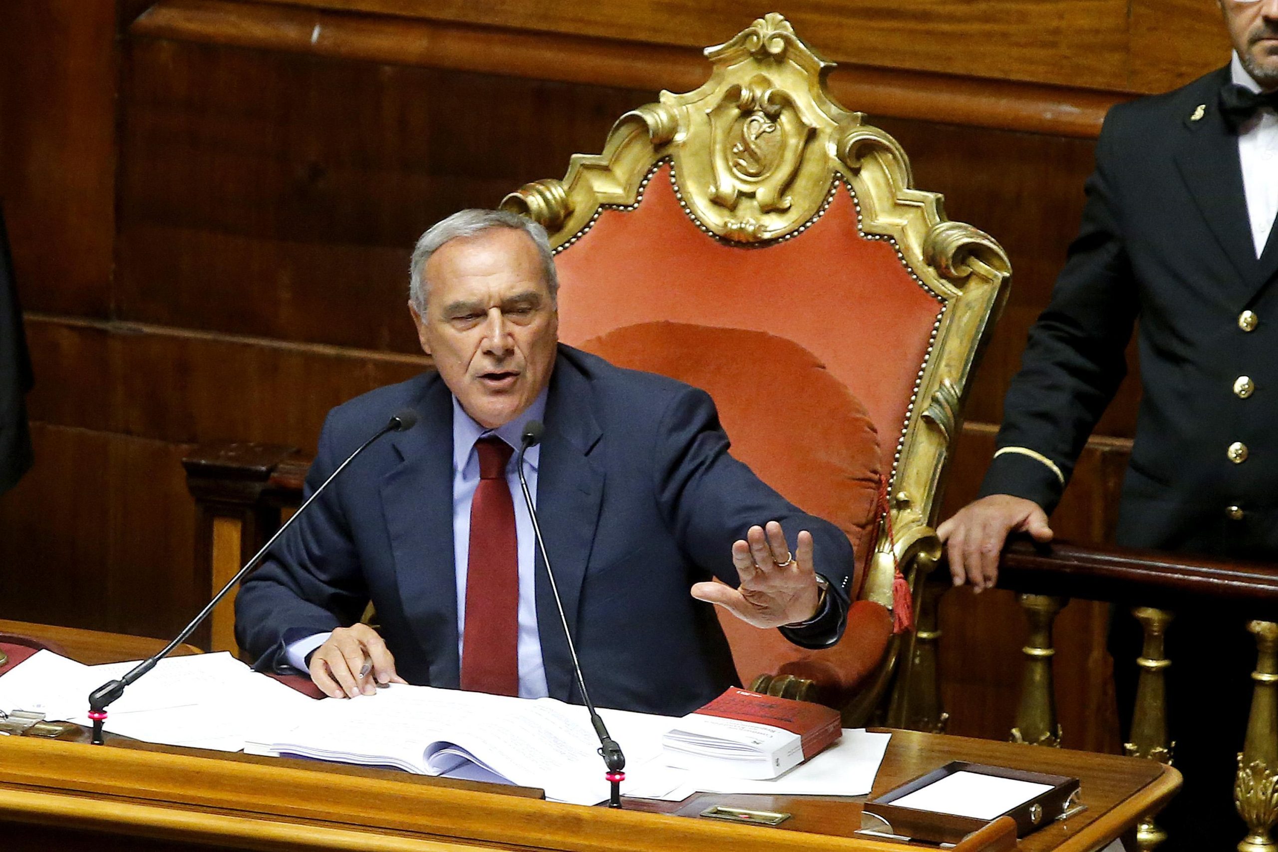 La gaffe di Grasso al Senato