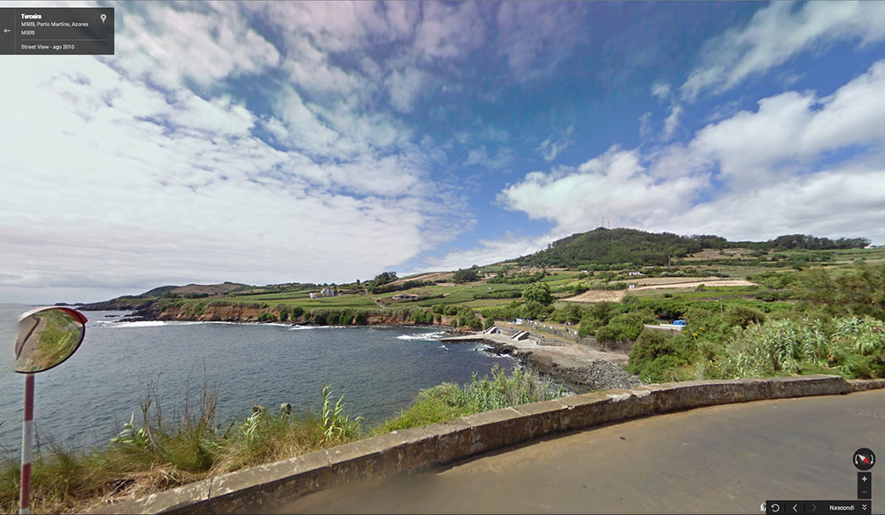 Google Street View sull’isola Terceira delle Azzorre Google Street View sull’isola Terceira delle Azzorre