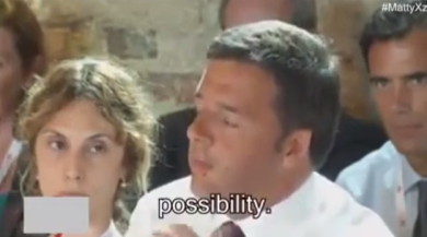 Renzi e l’inglese con i sottotitoli