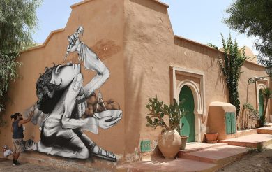 Arte urbana per le strade di Djerba, Tunisia