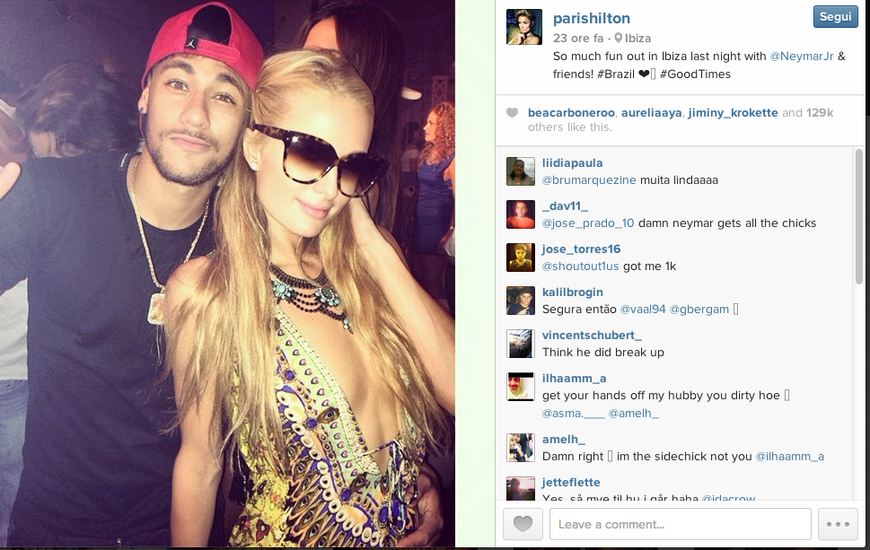 Neymar e Paris Hilton, la coppia dell’estate?