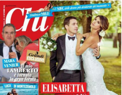 Elisabetta Canalis: abito di matrimonio all’asta per beneficenza