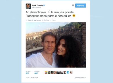 Francesca Brienza e Rudi Garcia escono allo scoperto