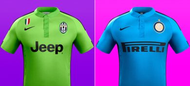 Juve e Inter: la terza maglia è fluo