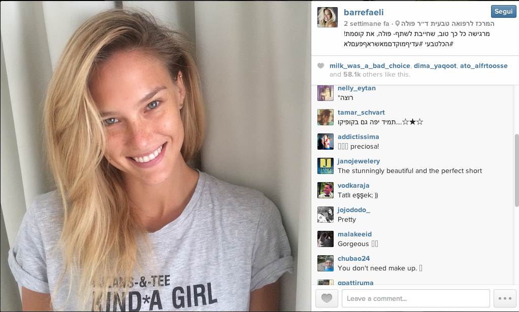 #nomakeupselfie: belle senza trucco