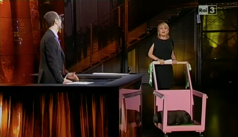 Sketch con un maialino, Luciana Littizzetto indagata per maltrattamento di animali