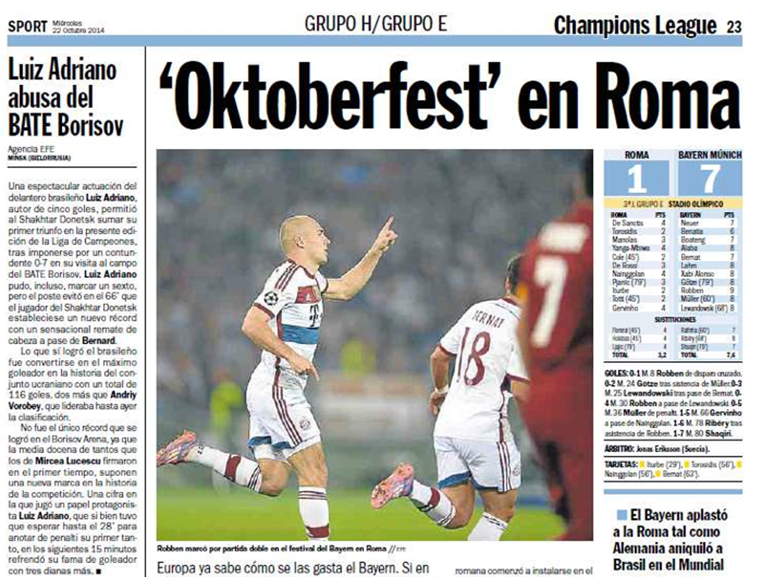 Roma – Bayern, il disastro visto da Twitter Roma – Bayern, il disastro visto da Twitter