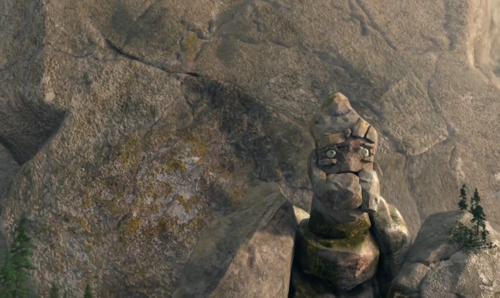 Il gigante di pietra salva il villaggio (più o meno)