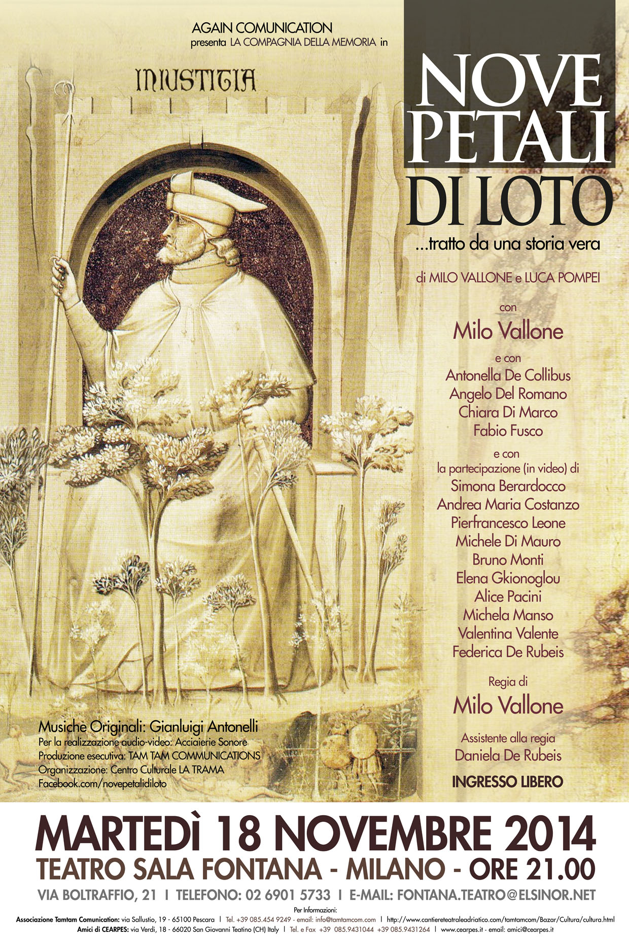 “Nove petali di Loto” al Teatro sala Fontana di Milano “Nove petali di Loto” al Teatro sala Fontana di Milano