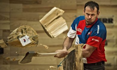 I campionati mondiali dei taglialegna a Innsbruck