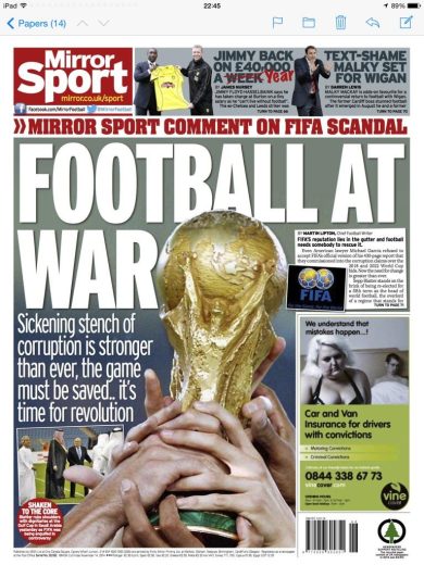 La rabbia in Inghilterra contro la Fifa: “Farsa”