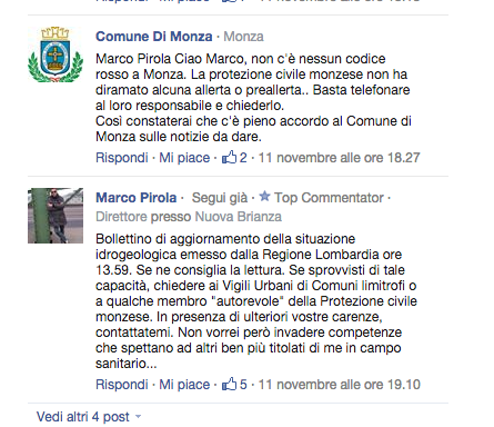 Monza, la piena e l’amara ironia del Comune