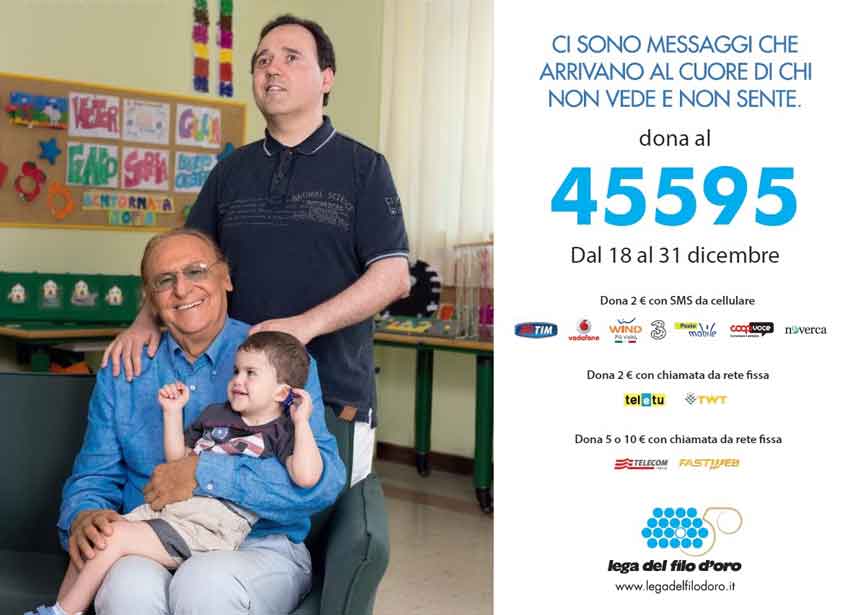 Aiutare la Lega del Filo d’Oro: basta un SMS Aiutare la Lega del Filo d’Oro: basta un SMS