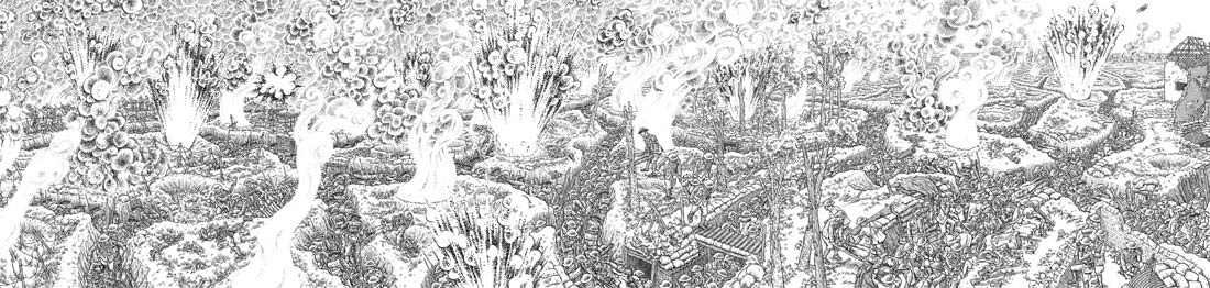 “La Grande Guerra” in un’illustrazione di 7 metri secondo Joe Sacco