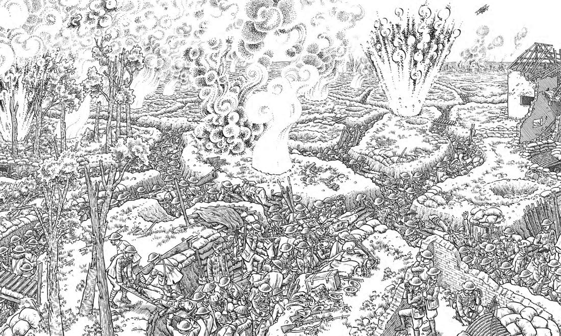 “La Grande Guerra” in un’illustrazione di 7 metri secondo Joe Sacco “La Grande Guerra” in un’illustrazione di 7 metri secondo Joe Sacco