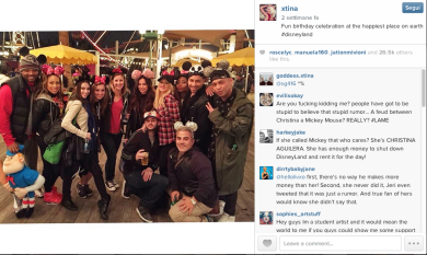 Christina Aguilera litiga con Topolino