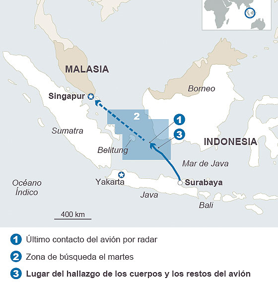 Il ritrovamento dei resti dell’aereo Air Asia