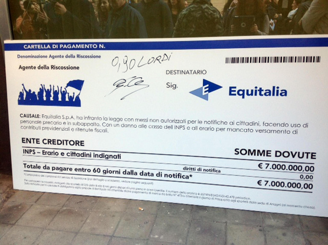 Equitalia: la maxi notifica dei grillini Equitalia: la maxi notifica dei grillini