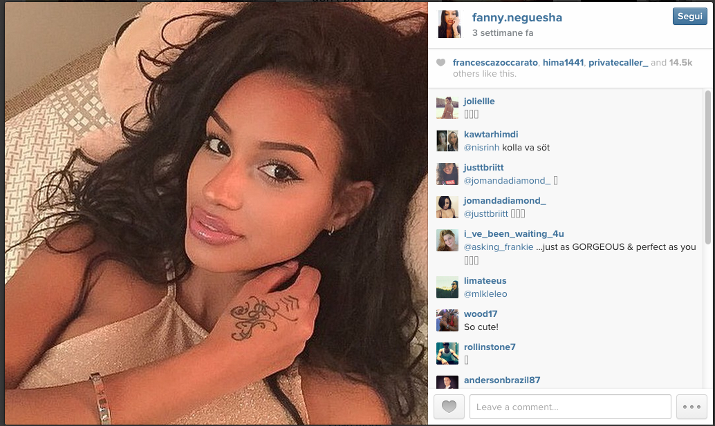Fanny Neguesha: “Sognavo una famiglia con Mario” Fanny Neguesha: “Sognavo una famiglia con Mario”