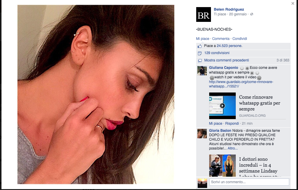 Belén Rodriguez cambia look Belén Rodriguez cambia look