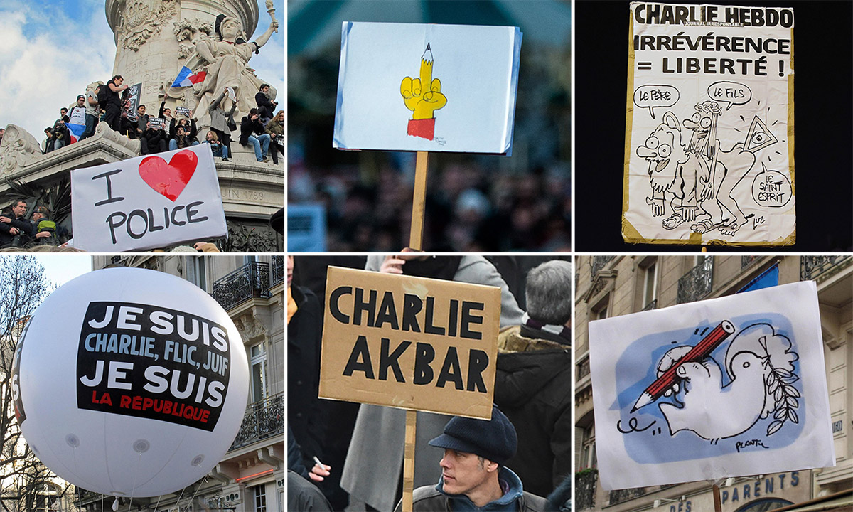 Je suis Charlie e gli altri slogan della marcia di Parigi – Foto Je suis Charlie e gli altri slogan della marcia di Parigi – Foto