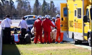 Brutto incidente di Alonso al Montmelò