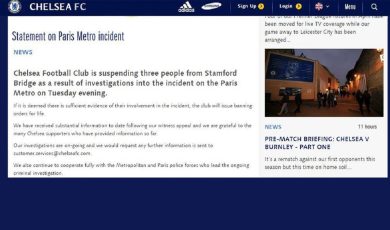 Esempio Chelsea, i razzisti di Parigi espulsi a vita dallo stadio