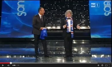 Lo show di Ferrero a Sanremo: “Voglio una vita spericolata”