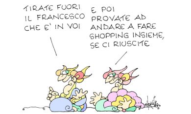 Le vignette buone di Altan, Forattini & Co. su San Francesco