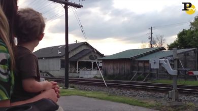 Bambino vede il papà che guida il treno ed impazzisce