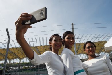 Le grid girls del Gran premio della Malesia