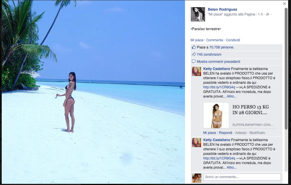 Belén Rodriguez: “Amami quando lo merito di meno” Belén Rodriguez: “Amami quando lo merito di meno”