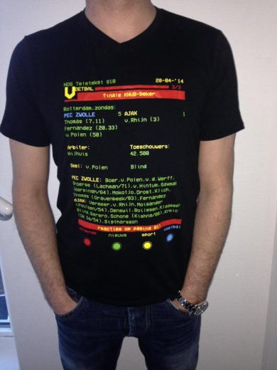 La maglia anni ’80 del Pec Zwolle: il Televideo per celebrare la vittoria