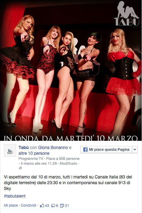 Da Modena il talent dove la seduzione non è un “Tabù”