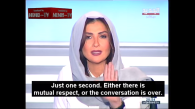 Conduttrice libanese zittisce l’islamista e diventa star