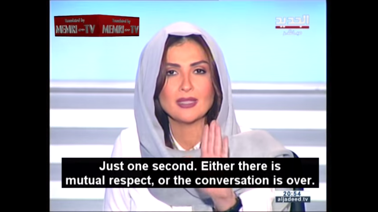 Conduttrice libanese zittisce l’islamista e diventa star